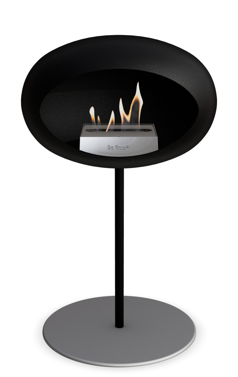 Le Feu Dome Steel Low – Bioethanol Fireplace, Classic Dome