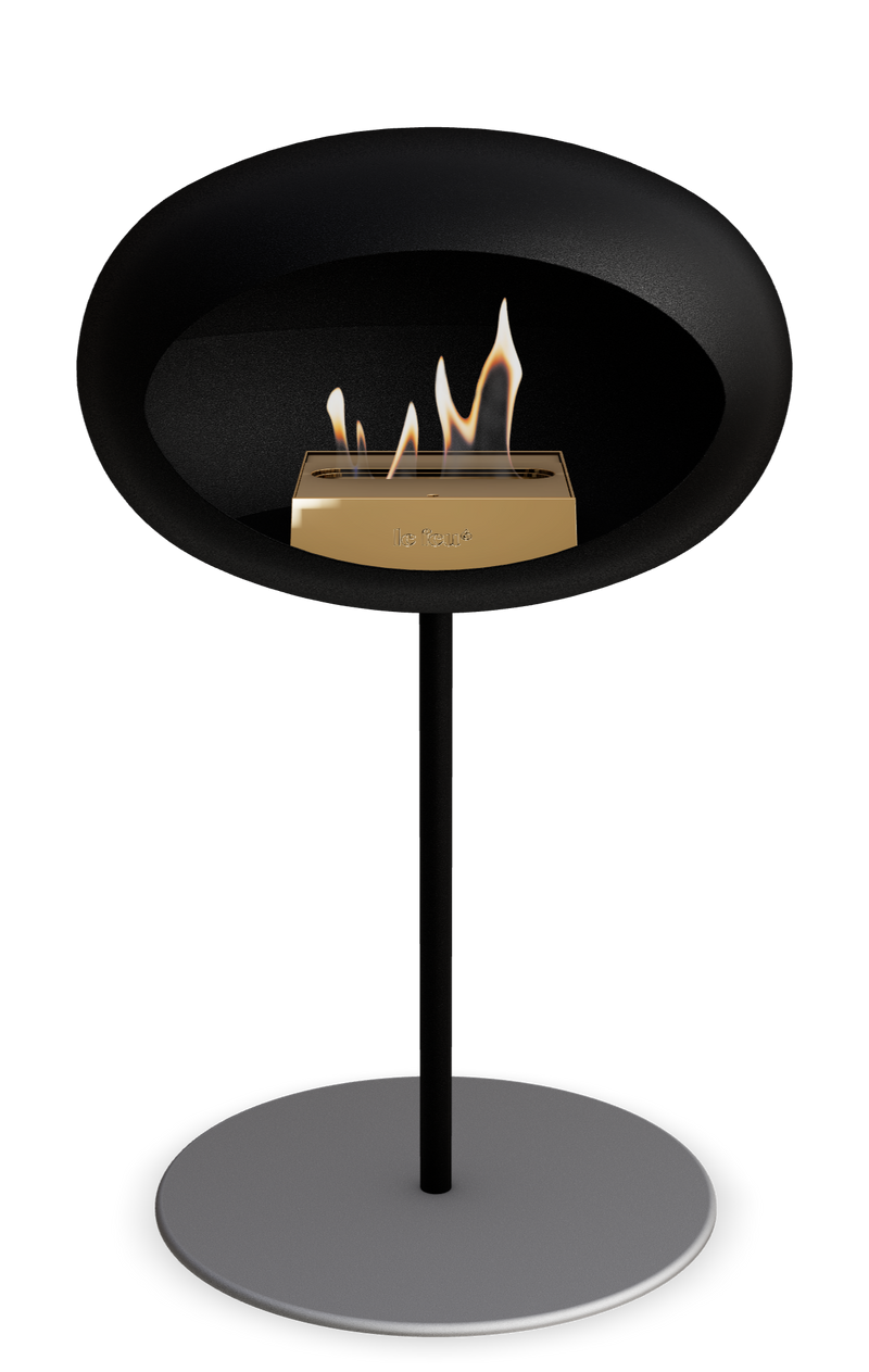 Le Feu Dome Steel Low – Bioethanol Fireplace, Classic Dome
