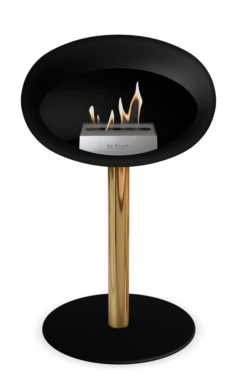 Le Feu Dome Steel Low – Bioethanol Fireplace, Classic Dome