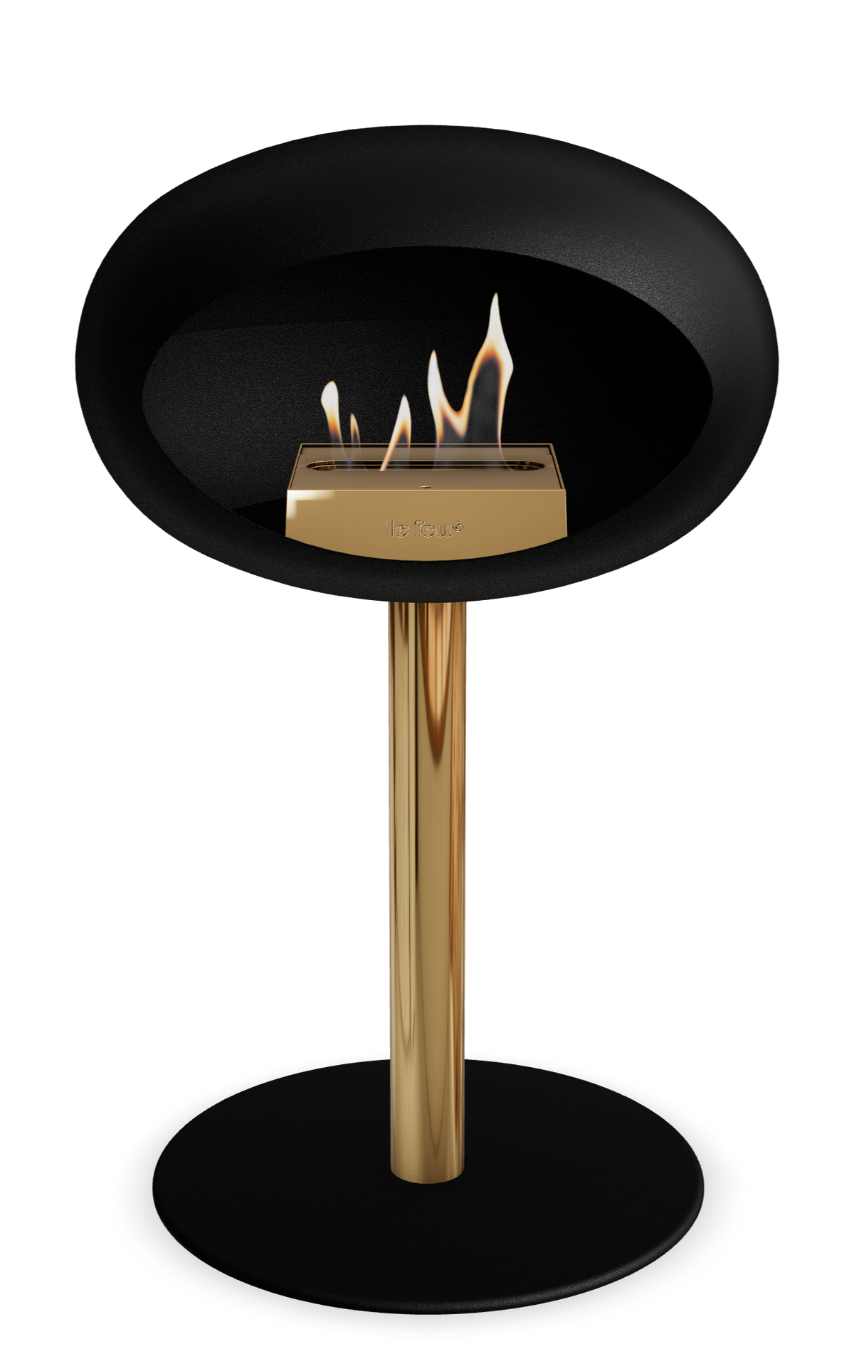 Le Feu Dome Steel Low – Bioethanol Fireplace, Classic Dome
