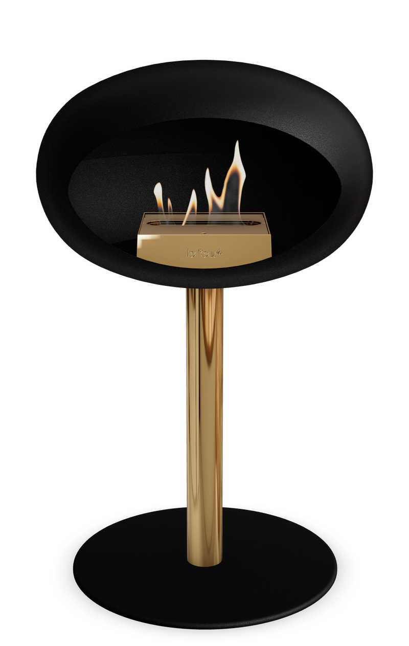 Le Feu Dome Steel Low – Bioethanol Fireplace, Classic Dome