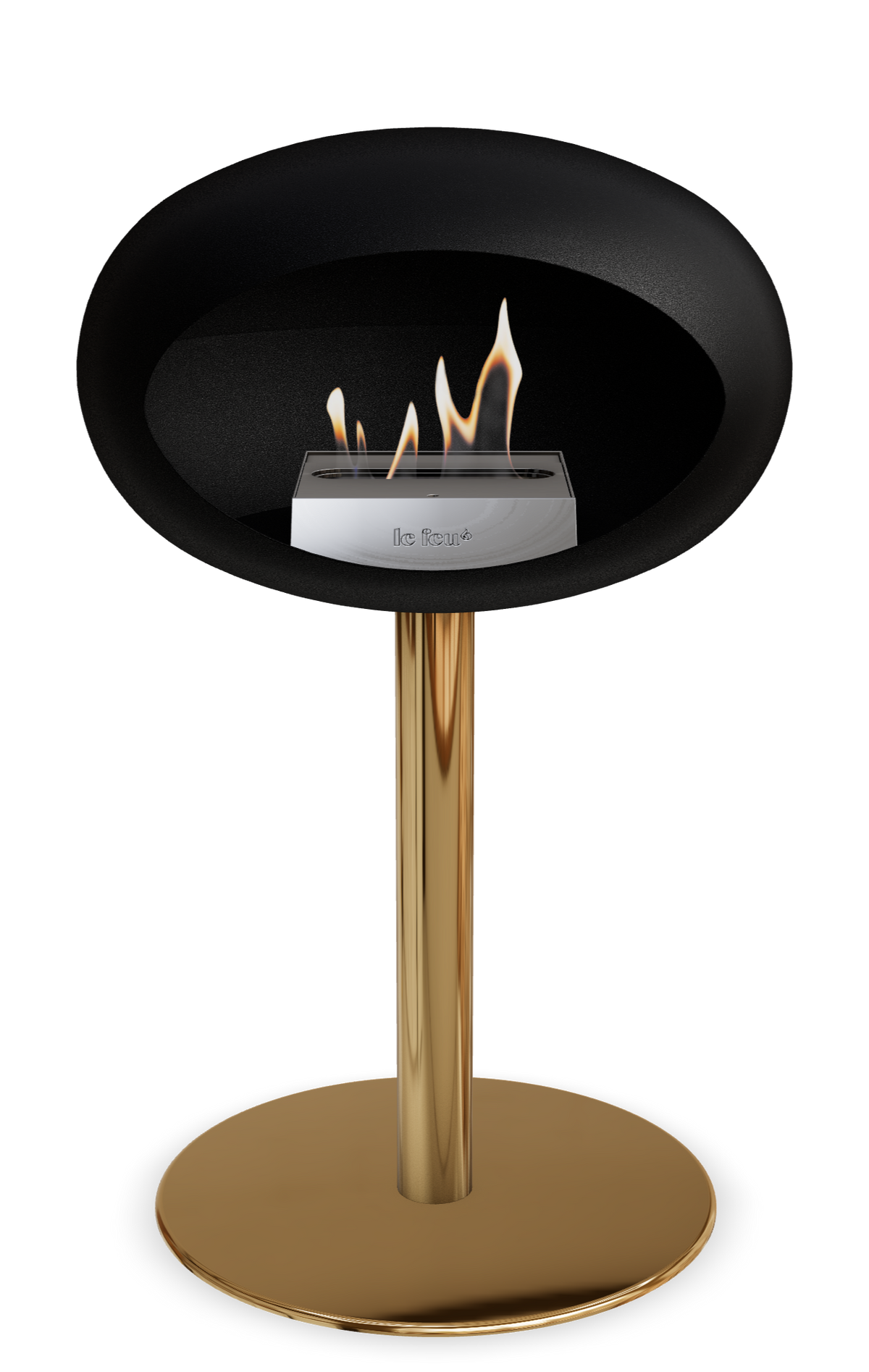 Le Feu Dome Steel Low – Bioethanol Fireplace, Classic Dome