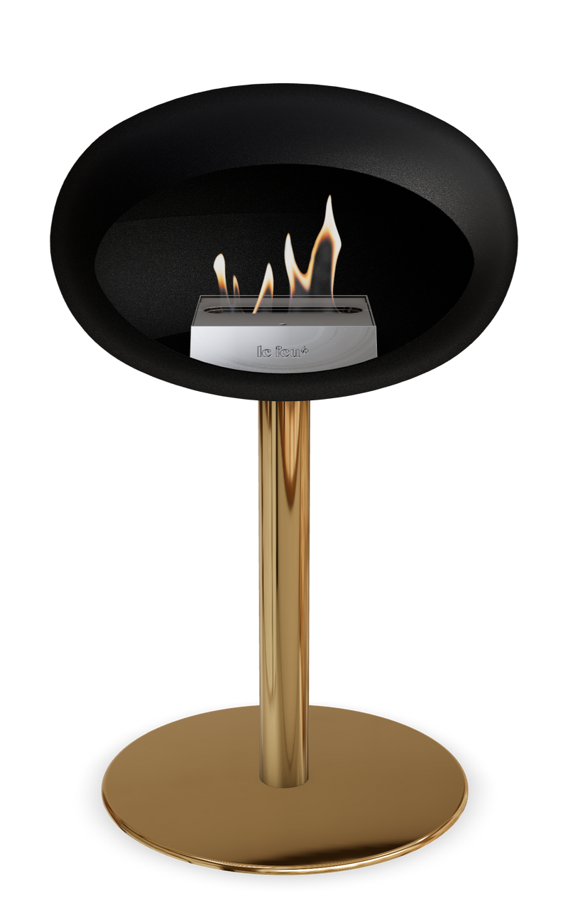 Le Feu Dome Steel Low – Bioethanol Fireplace, Classic Dome