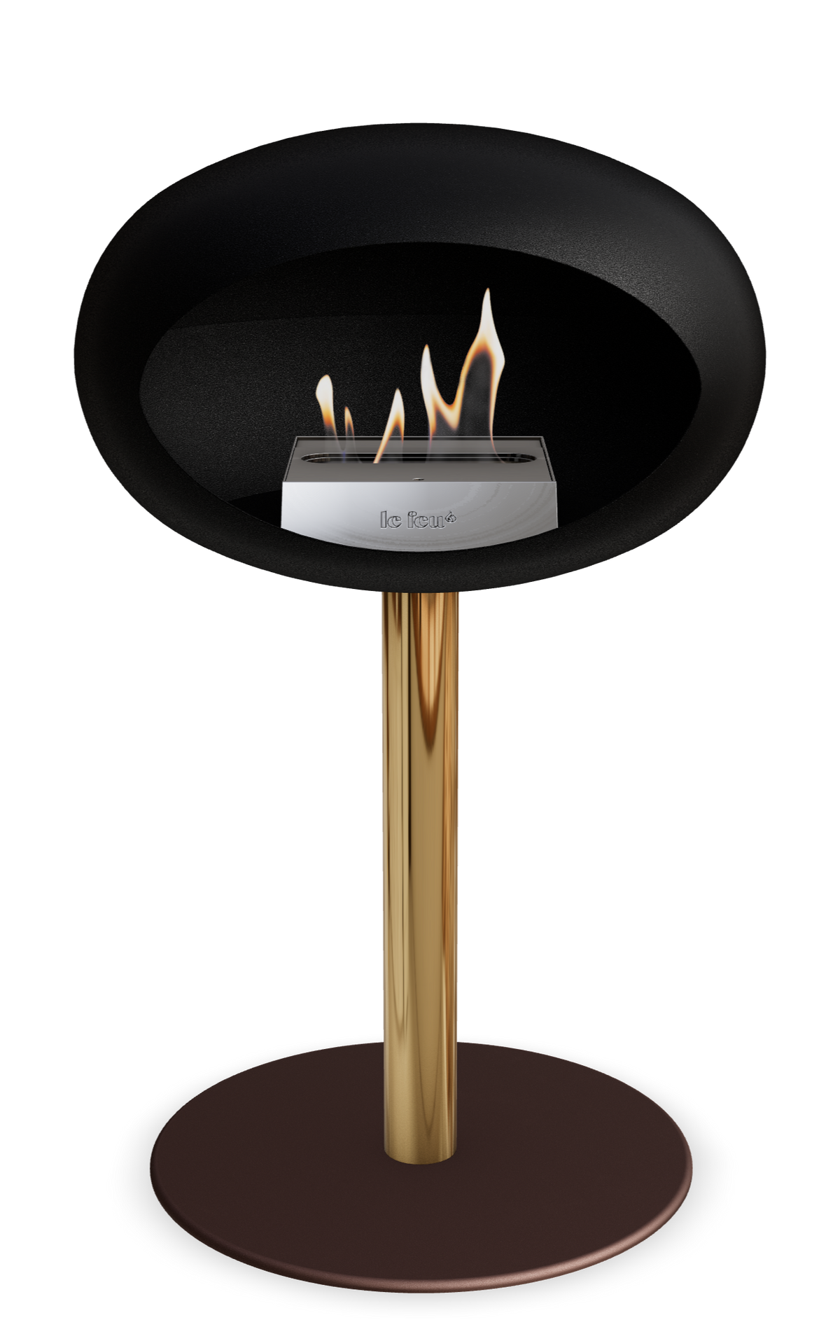 Le Feu Dome Steel Low – Bioethanol Fireplace, Classic Dome