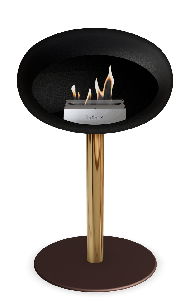 Le Feu Dome Steel Low – Bioethanol Fireplace, Classic Dome