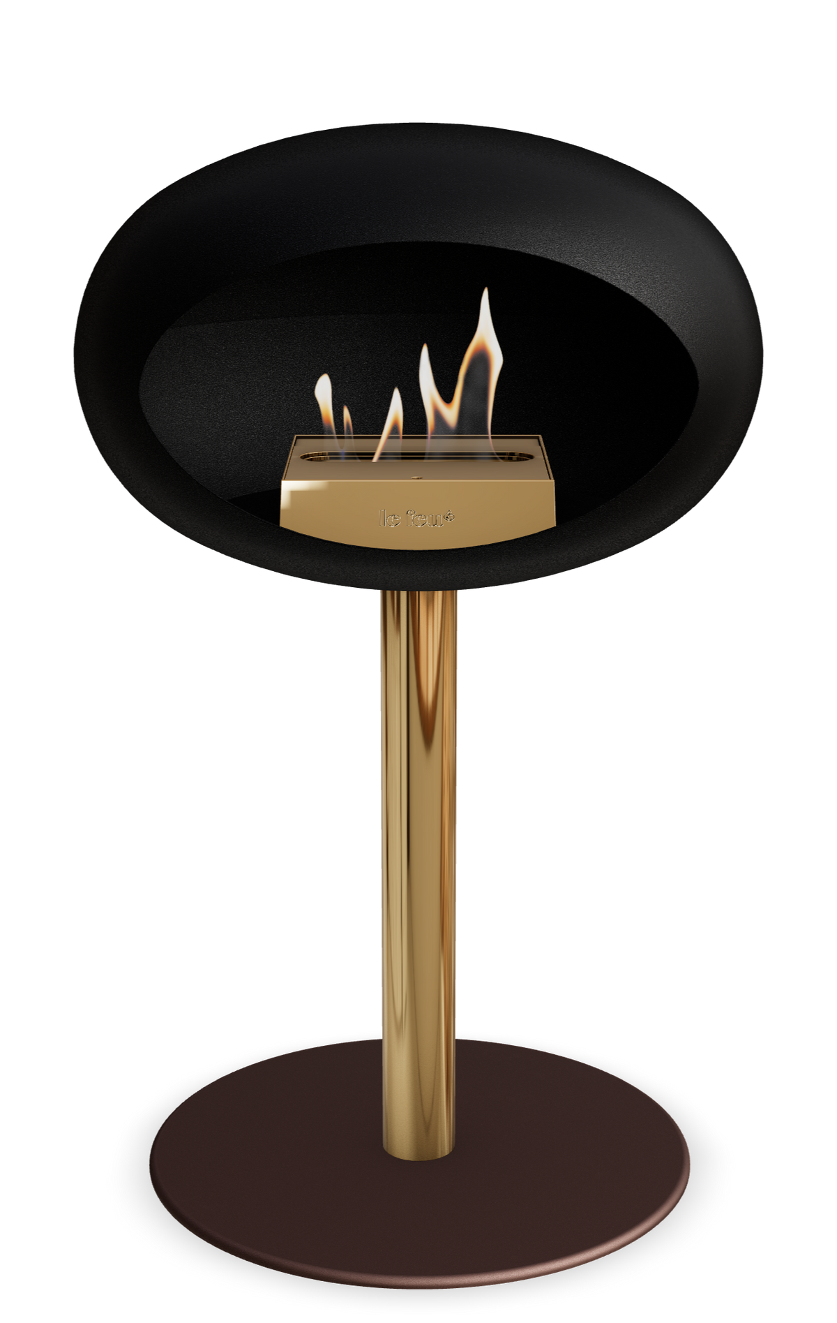 Le Feu Dome Steel Low – Bioethanol Fireplace, Classic Dome