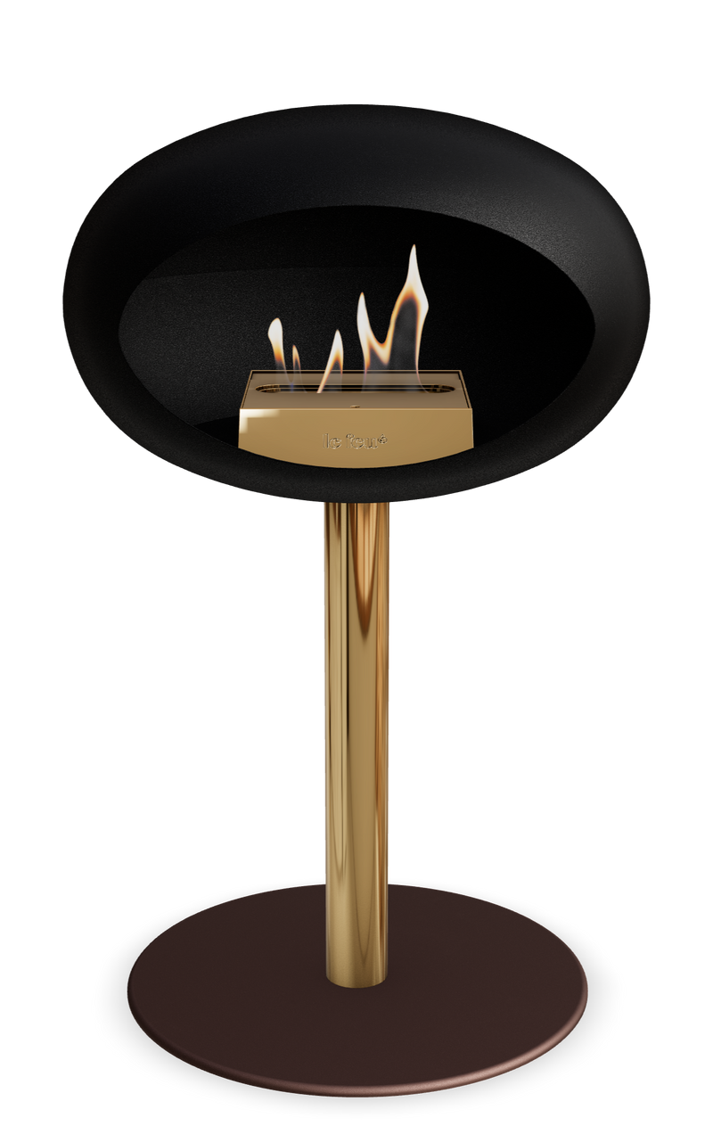 Le Feu Dome Steel Low – Bioethanol Fireplace, Classic Dome