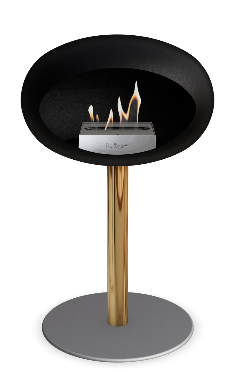 Le Feu Dome Steel Low – Bioethanol Fireplace, Classic Dome