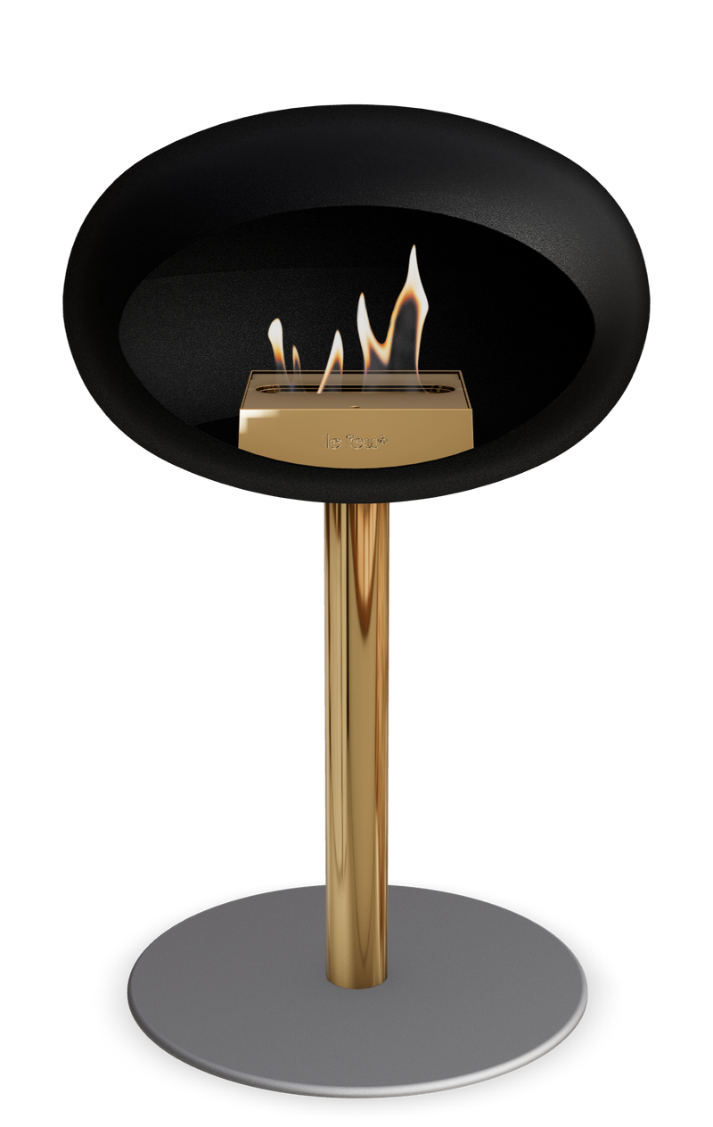 Le Feu Dome Steel Low – Bioethanol Fireplace, Classic Dome