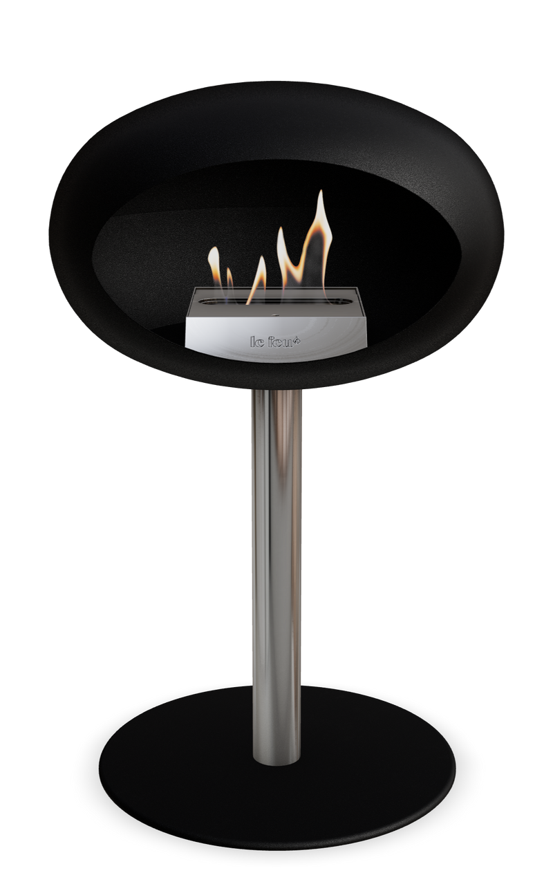 Le Feu Dome Steel Low – Bioethanol Fireplace, Classic Dome