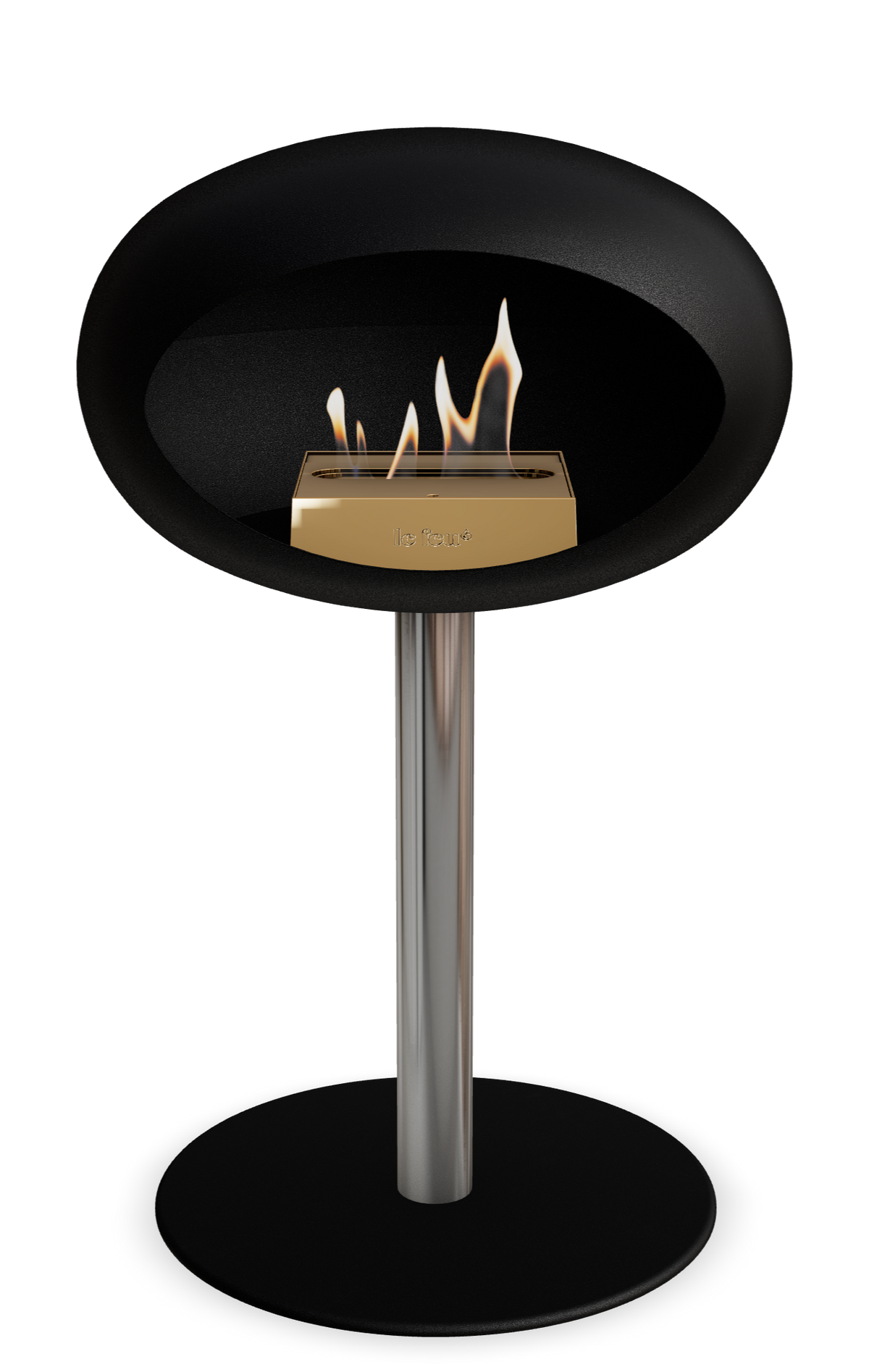 Le Feu Dome Steel Low – Bioethanol Fireplace, Classic Dome