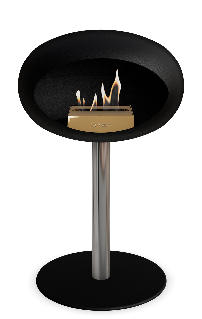 Le Feu Dome Steel Low – Bioethanol Fireplace, Classic Dome