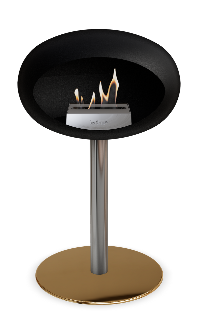 Le Feu Dome Steel Low – Bioethanol Fireplace, Classic Dome