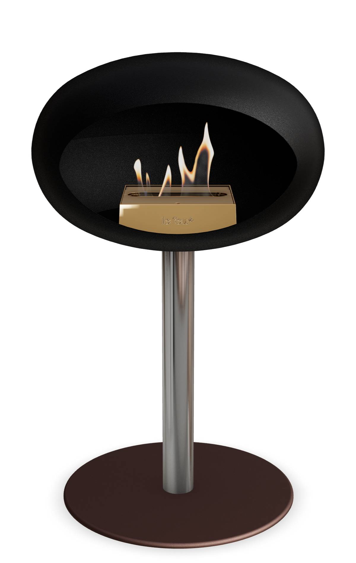 Le Feu Dome Steel Low – Bioethanol Fireplace, Classic Dome