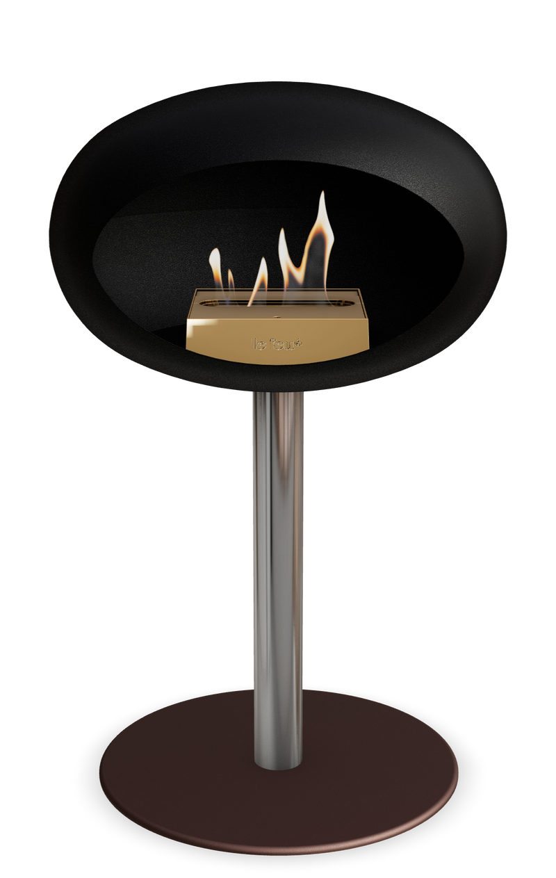 Le Feu Dome Steel Low – Bioethanol Fireplace, Classic Dome