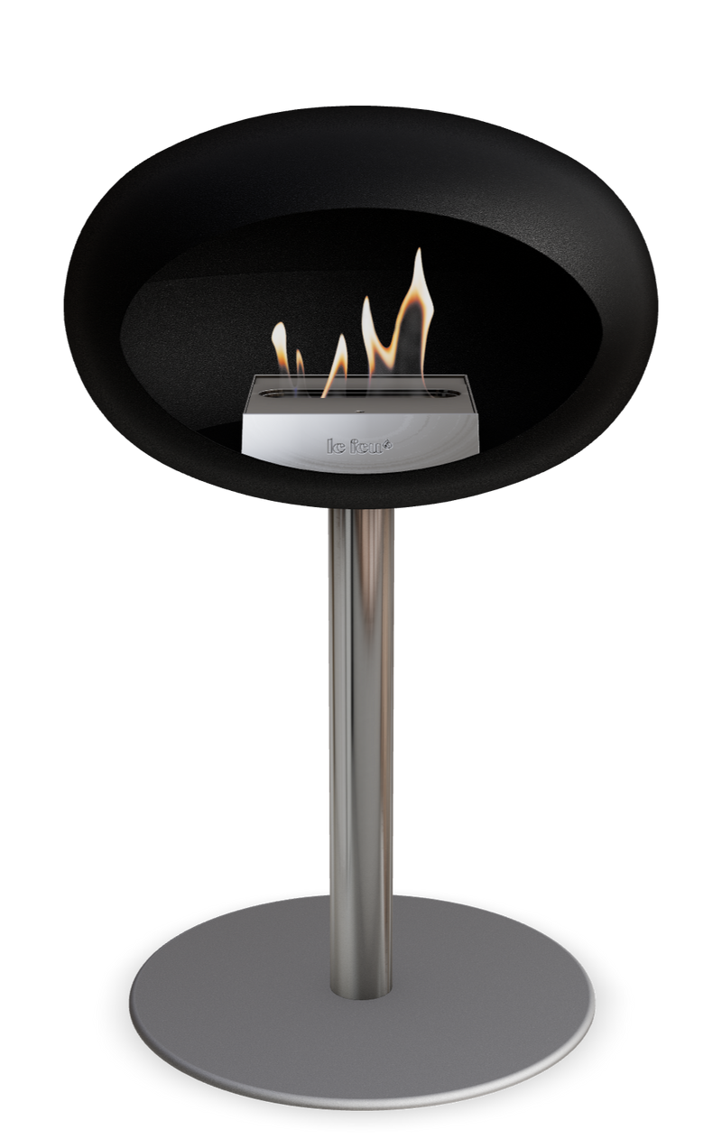 Le Feu Dome Steel Low – Bioethanol Fireplace, Classic Dome