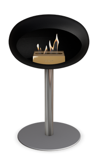 Le Feu Dome Steel Low – Bioethanol Fireplace, Classic Dome