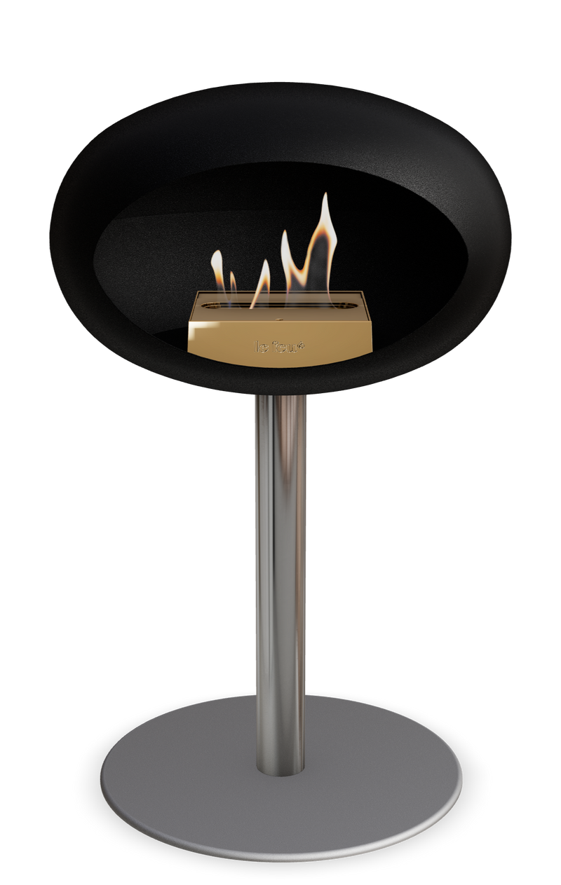 Le Feu Dome Steel Low – Bioethanol Fireplace, Classic Dome