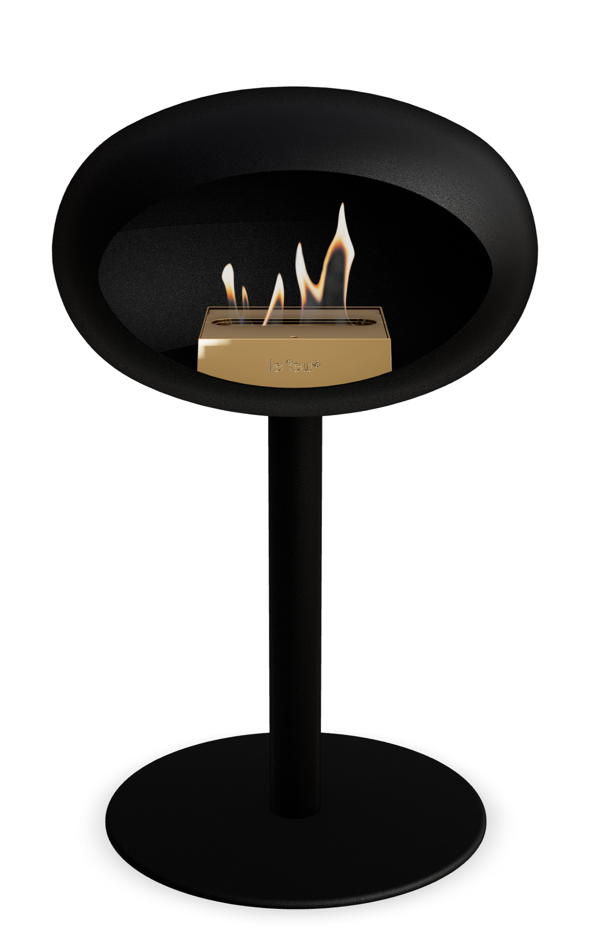 Le Feu Dome Steel Low – Bioethanol Fireplace, Classic Dome