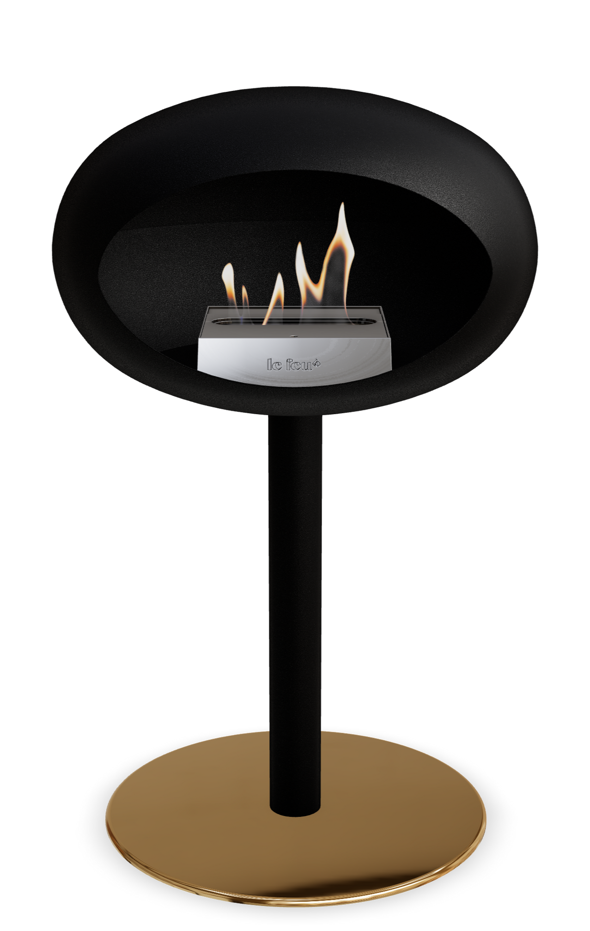Le Feu Dome Steel Low – Bioethanol Fireplace, Classic Dome