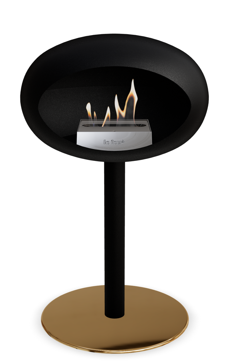 Le Feu Dome Steel Low – Bioethanol Fireplace, Classic Dome