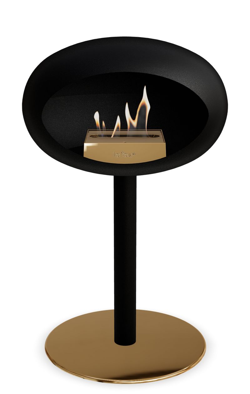 Le Feu Dome Steel Low – Bioethanol Fireplace, Classic Dome