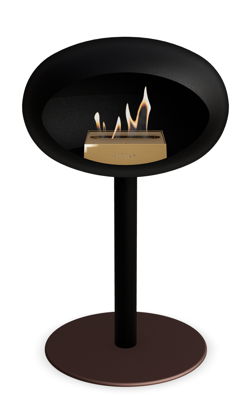 Le Feu Dome Steel Low – Bioethanol Fireplace, Classic Dome