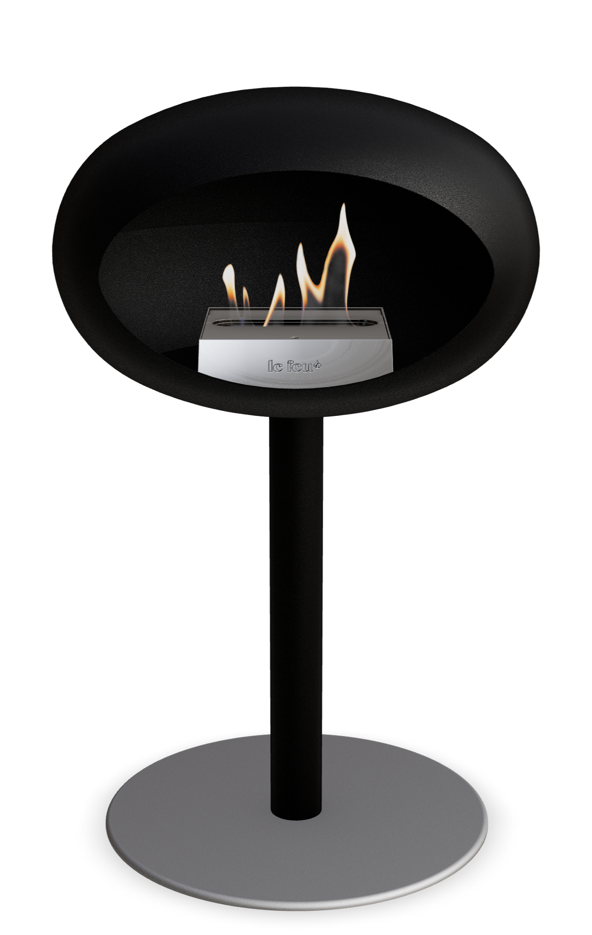 Le Feu Dome Steel Low – Bioethanol Fireplace, Classic Dome