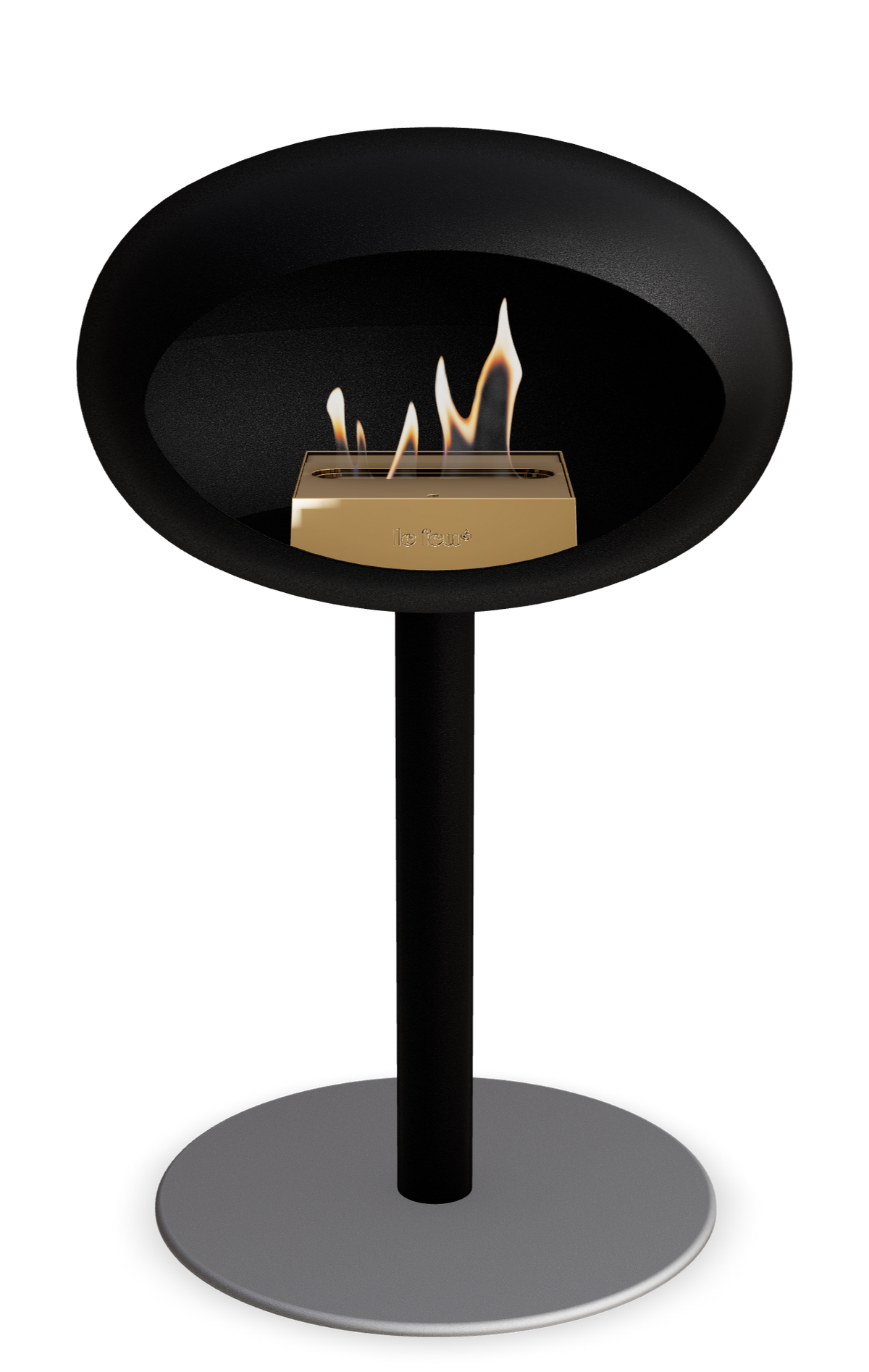 Le Feu Dome Steel Low – Bioethanol Fireplace, Classic Dome