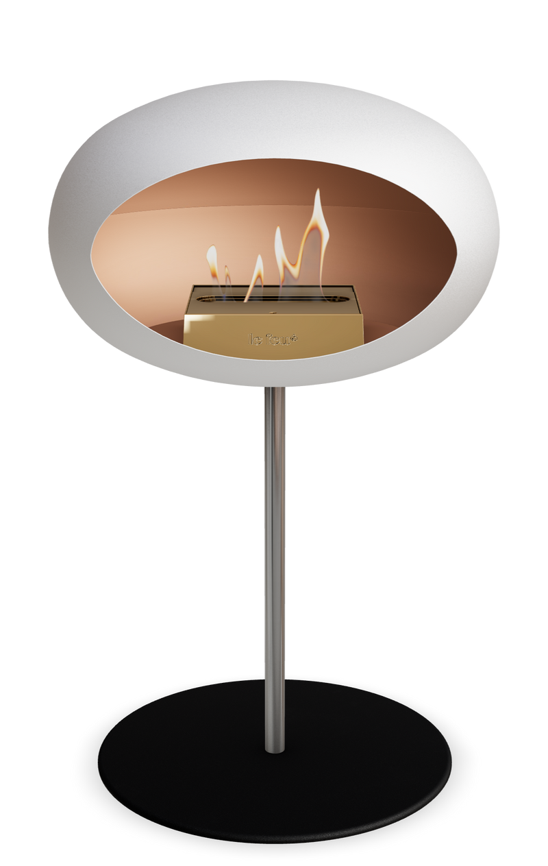 Le Feu Dome Steel Low – Bioethanol Fireplace, Classic Dome