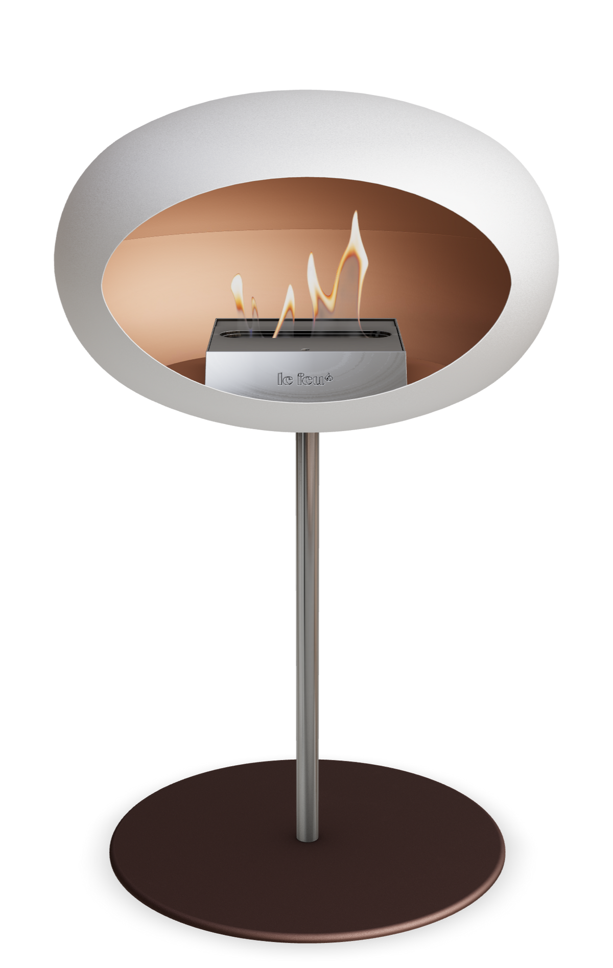 Le Feu Dome Steel Low – Bioethanol Fireplace, Classic Dome