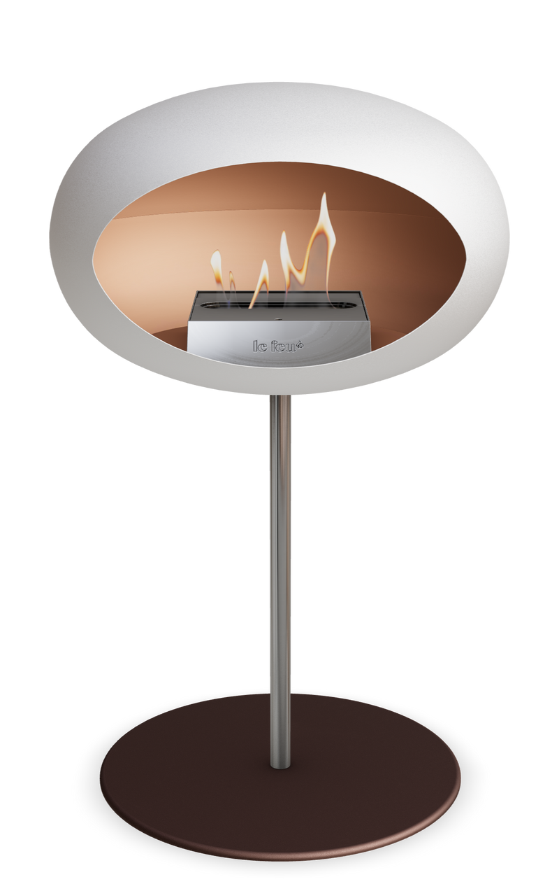 Le Feu Dome Steel Low – Bioethanol Fireplace, Classic Dome
