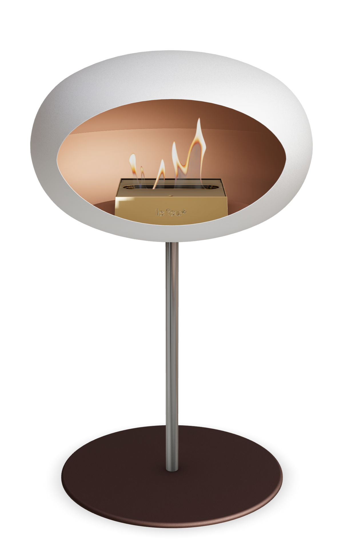 Le Feu Dome Steel Low – Bioethanol Fireplace, Classic Dome