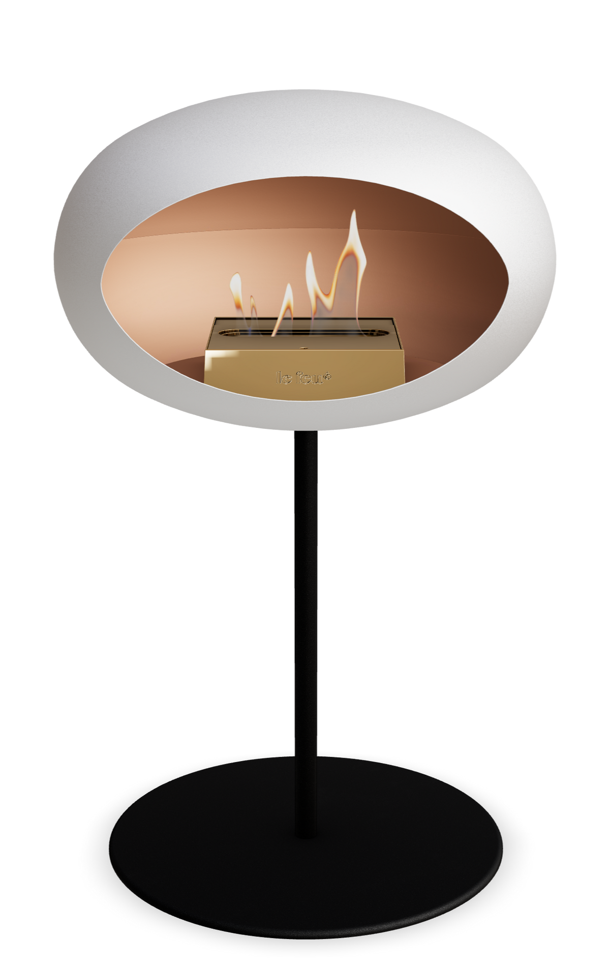Le Feu Dome Steel Low – Bioethanol Fireplace, Classic Dome