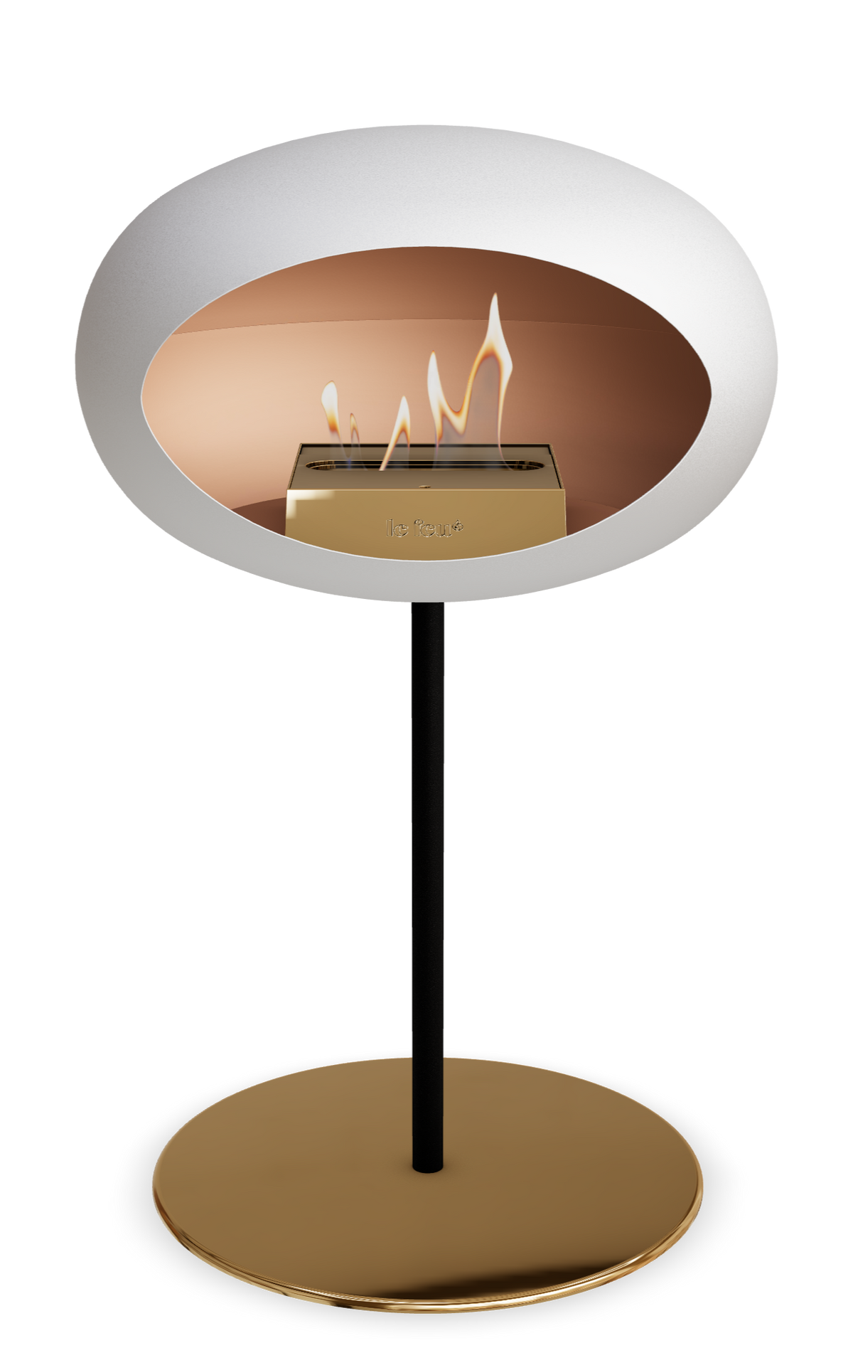 Le Feu Dome Steel Low – Bioethanol Fireplace, Classic Dome