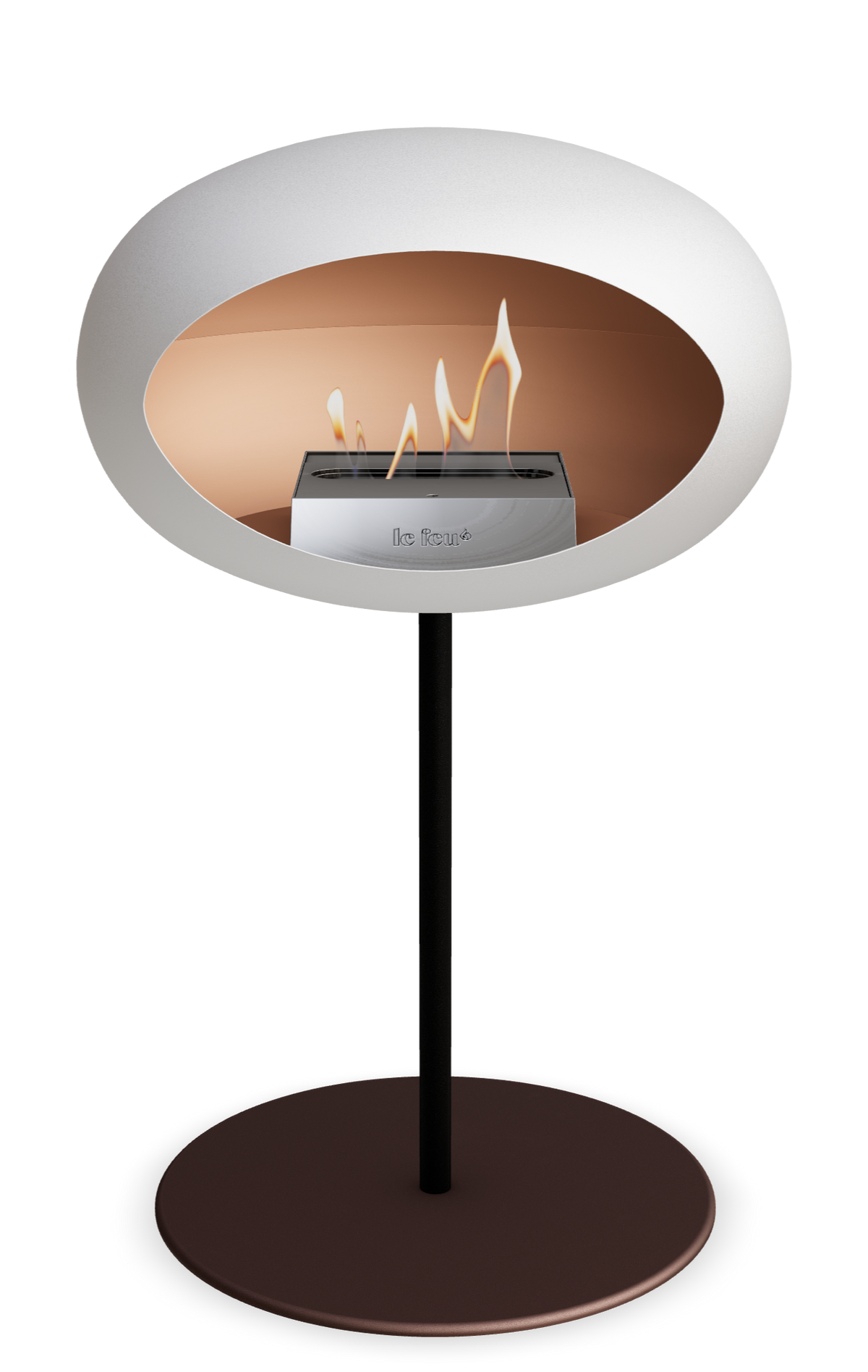 Le Feu Dome Steel Low – Bioethanol Fireplace, Classic Dome