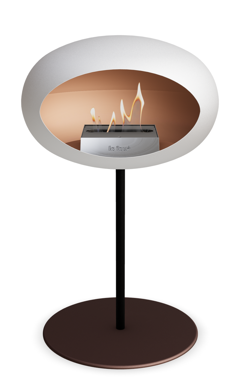 Le Feu Dome Steel Low – Bioethanol Fireplace, Classic Dome