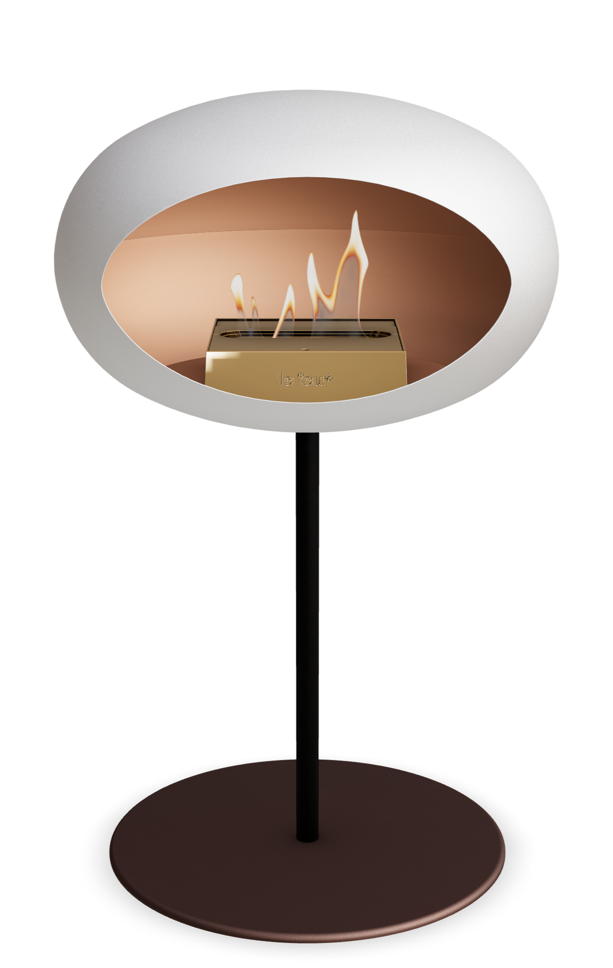 Le Feu Dome Steel Low – Bioethanol Fireplace, Classic Dome