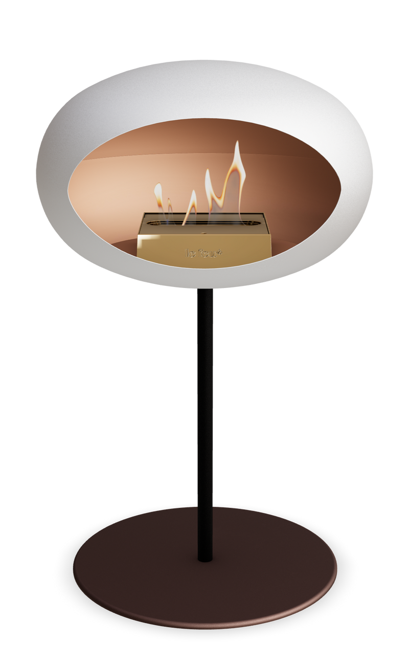 Le Feu Dome Steel Low – Bioethanol Fireplace, Classic Dome