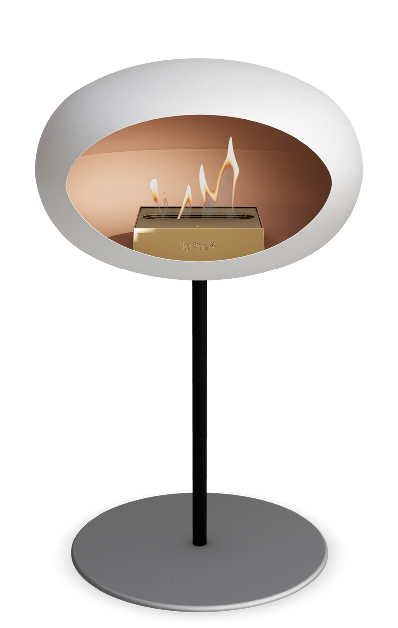 Le Feu Dome Steel Low – Bioethanol Fireplace, Classic Dome