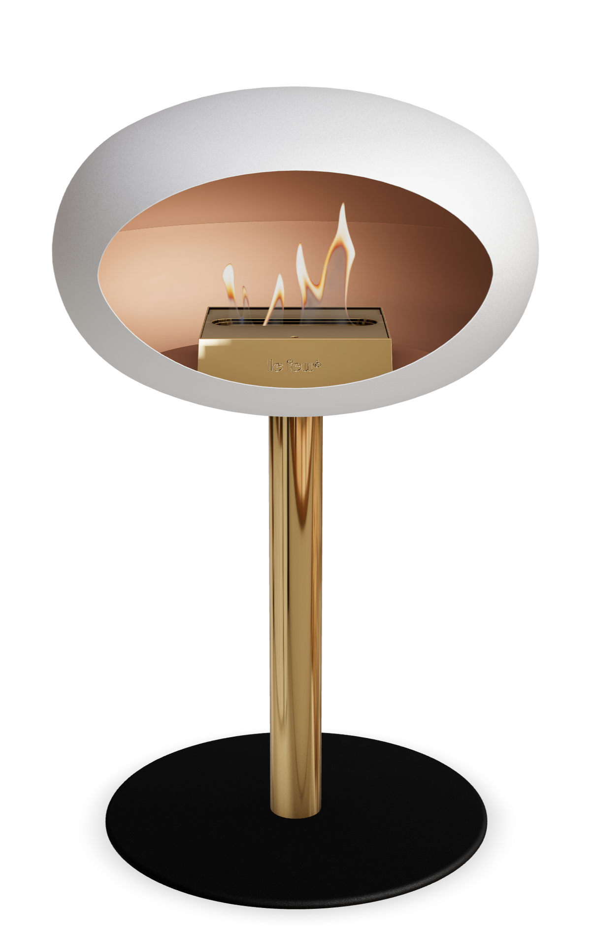 Le Feu Dome Steel Low – Bioethanol Fireplace, Classic Dome
