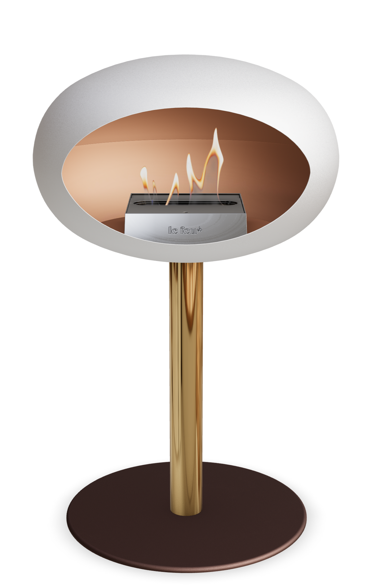 Le Feu Dome Steel Low – Bioethanol Fireplace, Classic Dome