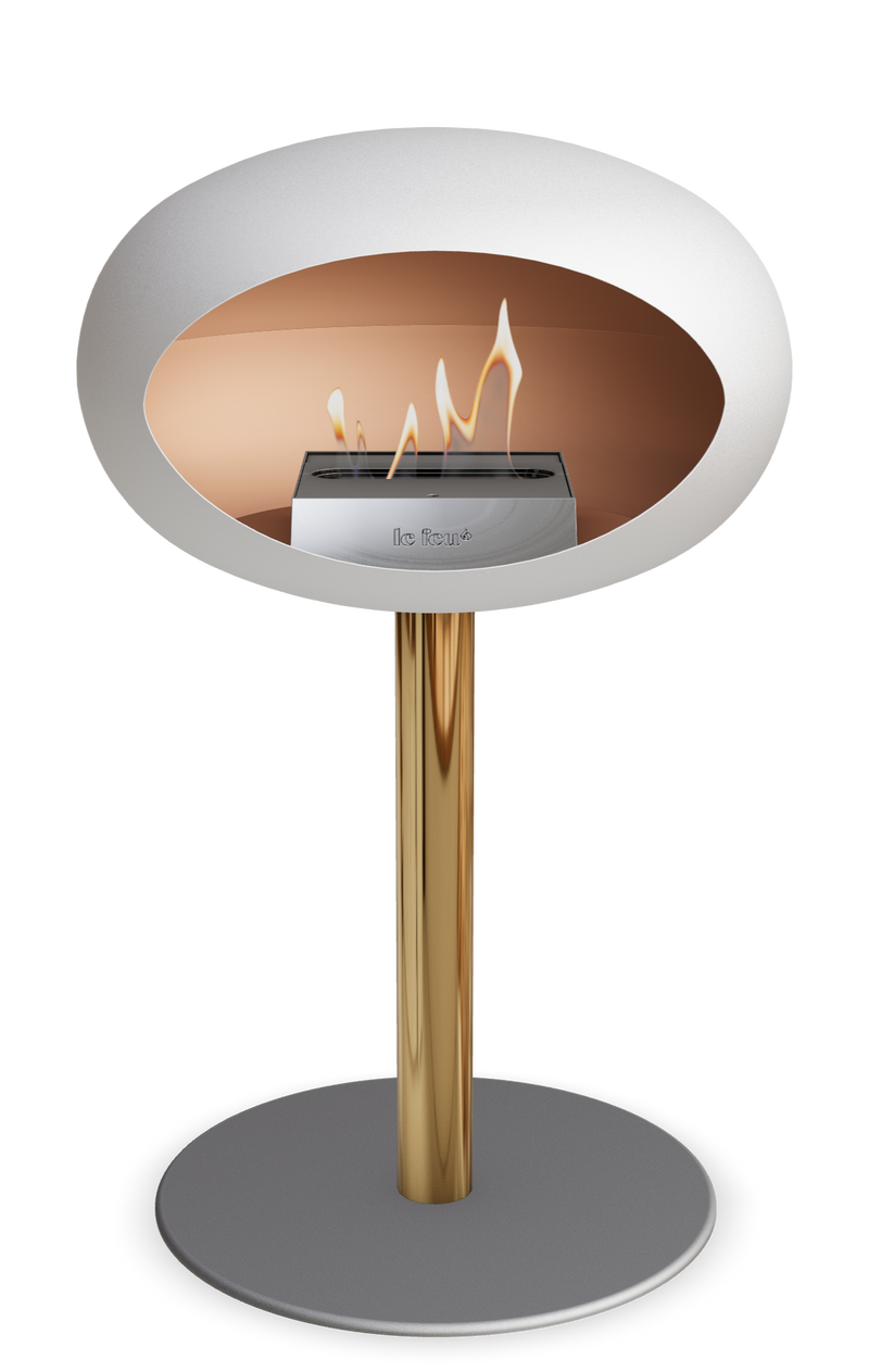 Le Feu Dome Steel Low – Bioethanol Fireplace, Classic Dome