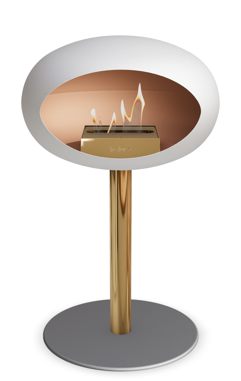Le Feu Dome Steel Low – Bioethanol Fireplace, Classic Dome
