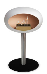 Le Feu Dome Steel Low – Bioethanol Fireplace, Classic Dome