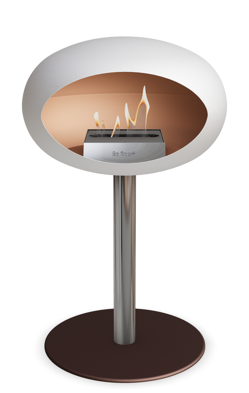 Le Feu Dome Steel Low – Bioethanol Fireplace, Classic Dome