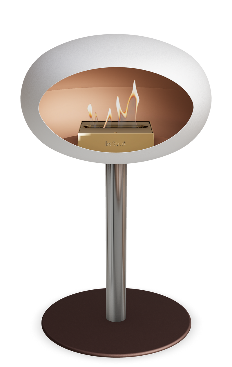 Le Feu Dome Steel Low – Bioethanol Fireplace, Classic Dome