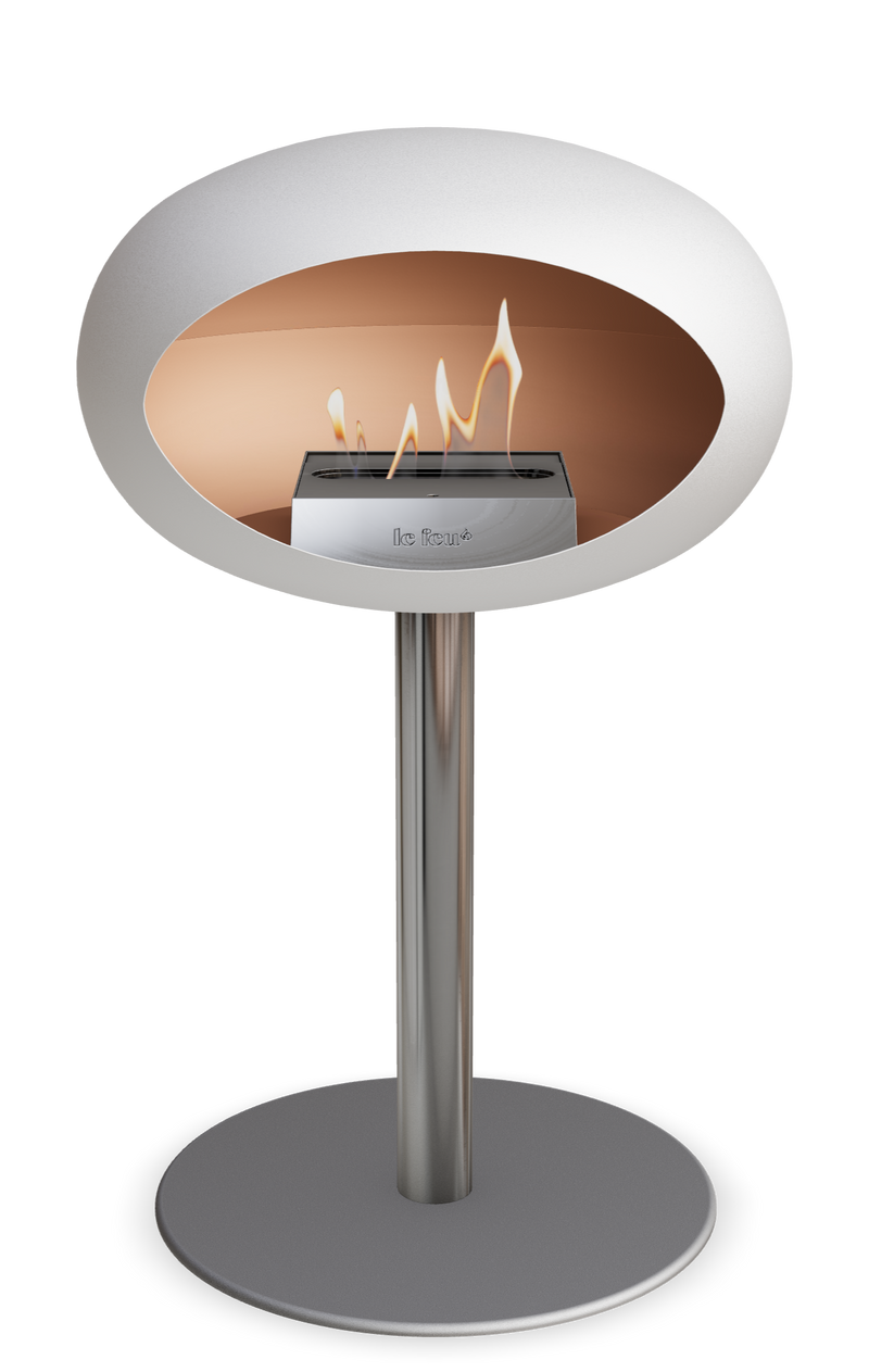 Le Feu Dome Steel Low – Bioethanol Fireplace, Classic Dome