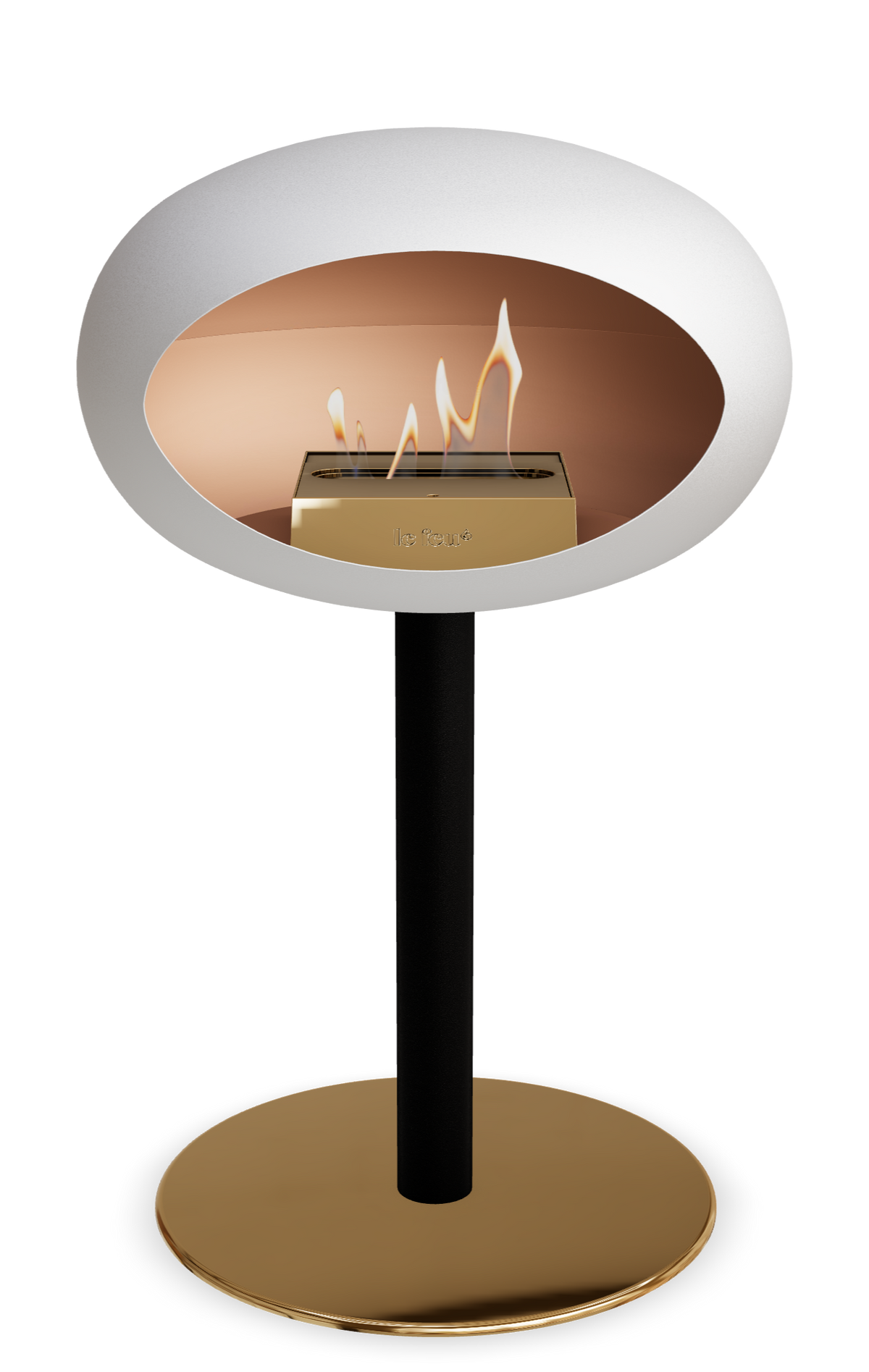 Le Feu Dome Steel Low – Bioethanol Fireplace, Classic Dome
