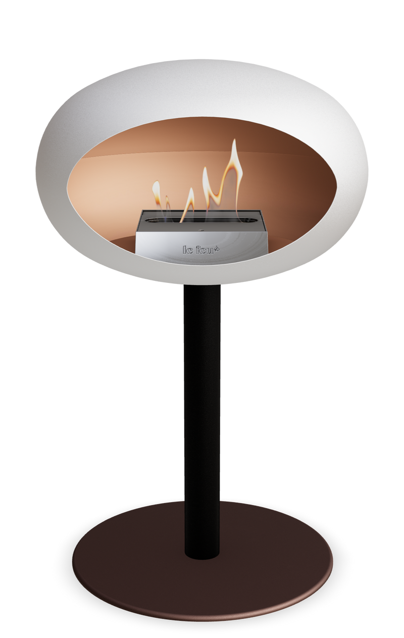 Le Feu Dome Steel Low – Bioethanol Fireplace, Classic Dome